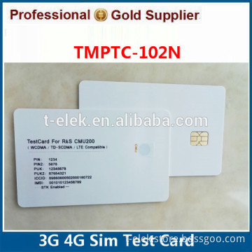 3G 4G WCDMA UMTS Test SIM Card for CMU200 Nano SIM Test Card